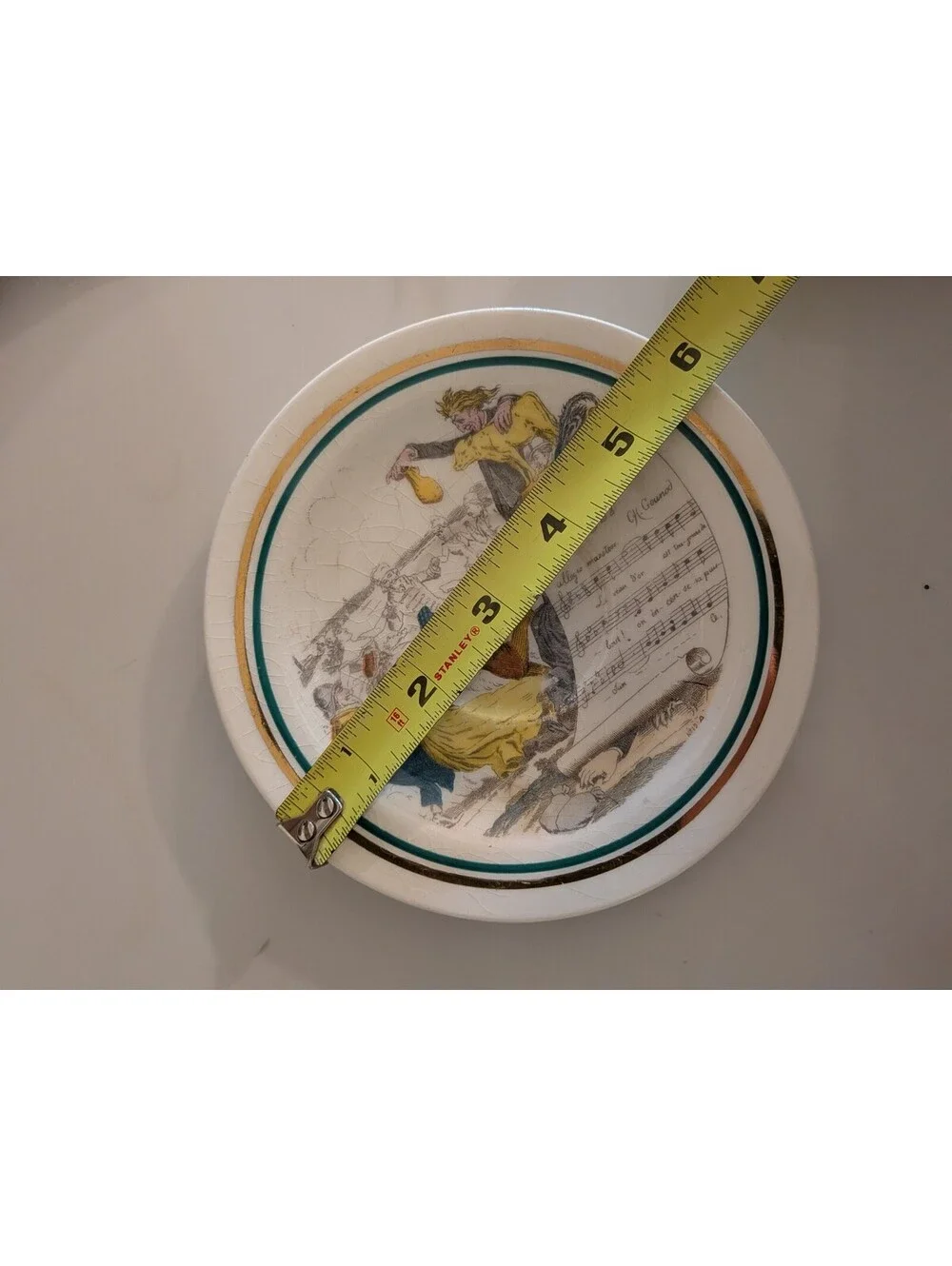 Vintage Faust Opera Decorative Plate Saucer PV Mark Gold Trim 6